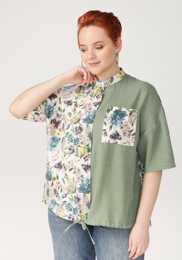 Блуза Весеннее настроение шир.  580, рис. 1