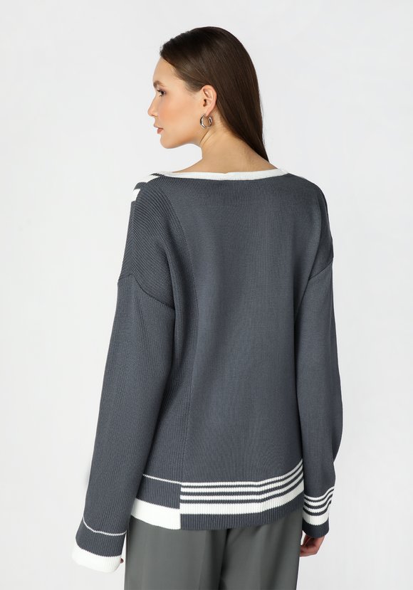 Джемпер женский с V образным воротом шир.  580, рис. 7