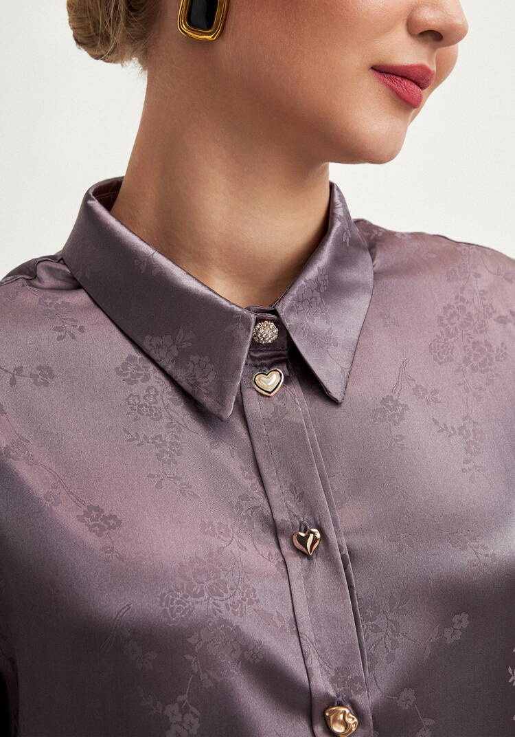 Блуза с жаккардовым принтом шир.  750, рис. 5