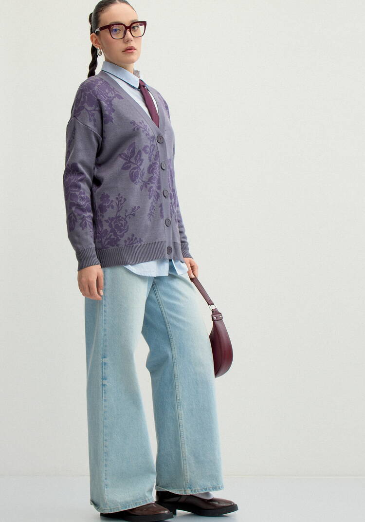 Кардиган с нежным цветочным принтом шир.  750, рис. 16