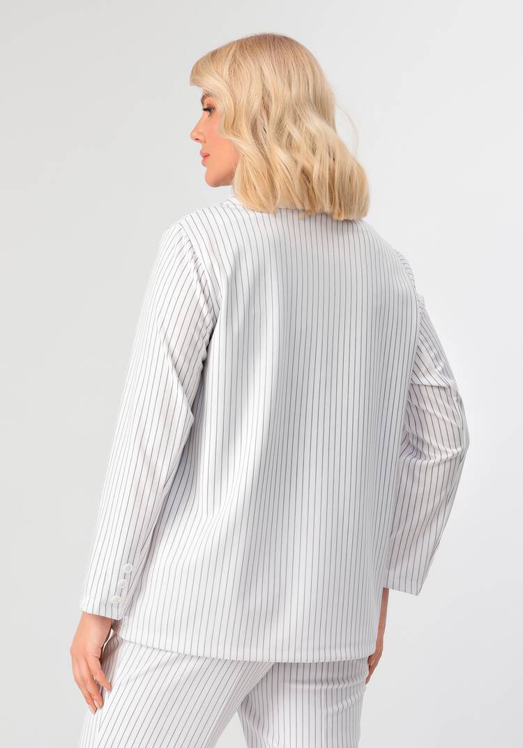 Пиджак однобортный в полоску шир.  750, рис. 13