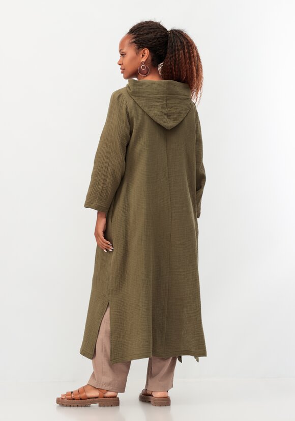 Кардиган удлиненный с капюшоном шир.  580, рис. 3