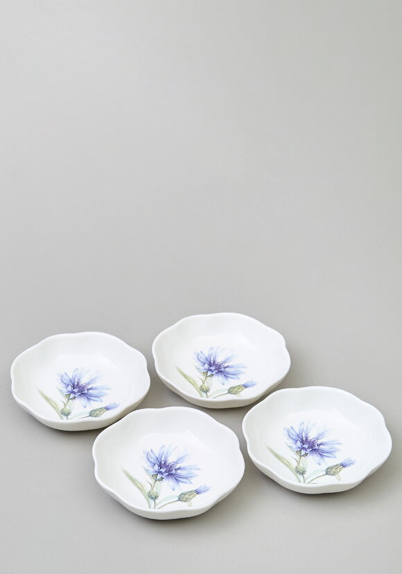 Набор розеток из фарфора Васильки, 4 шт. шир.  580, рис. 1