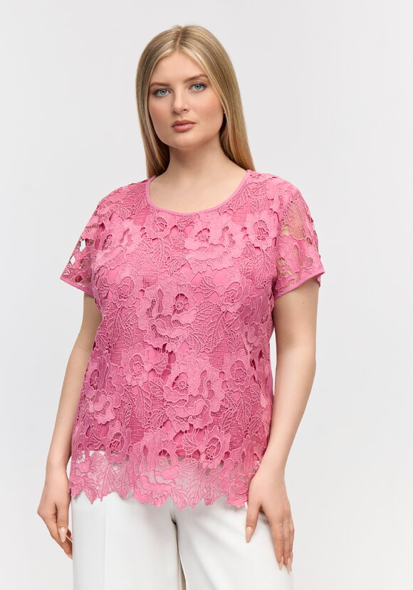 Блуза ажурная свободного кроя шир.  580, рис. 4