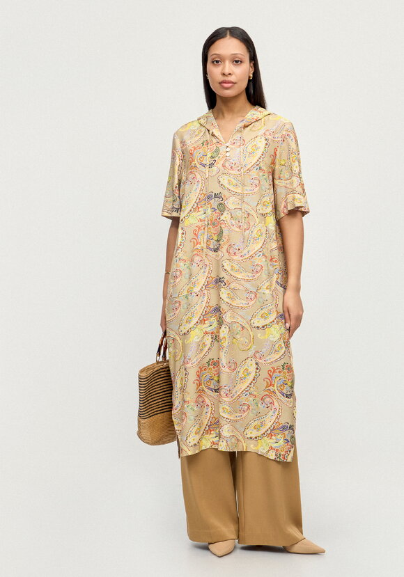 Платье изо льна Летний шик шир.  580, рис. 1