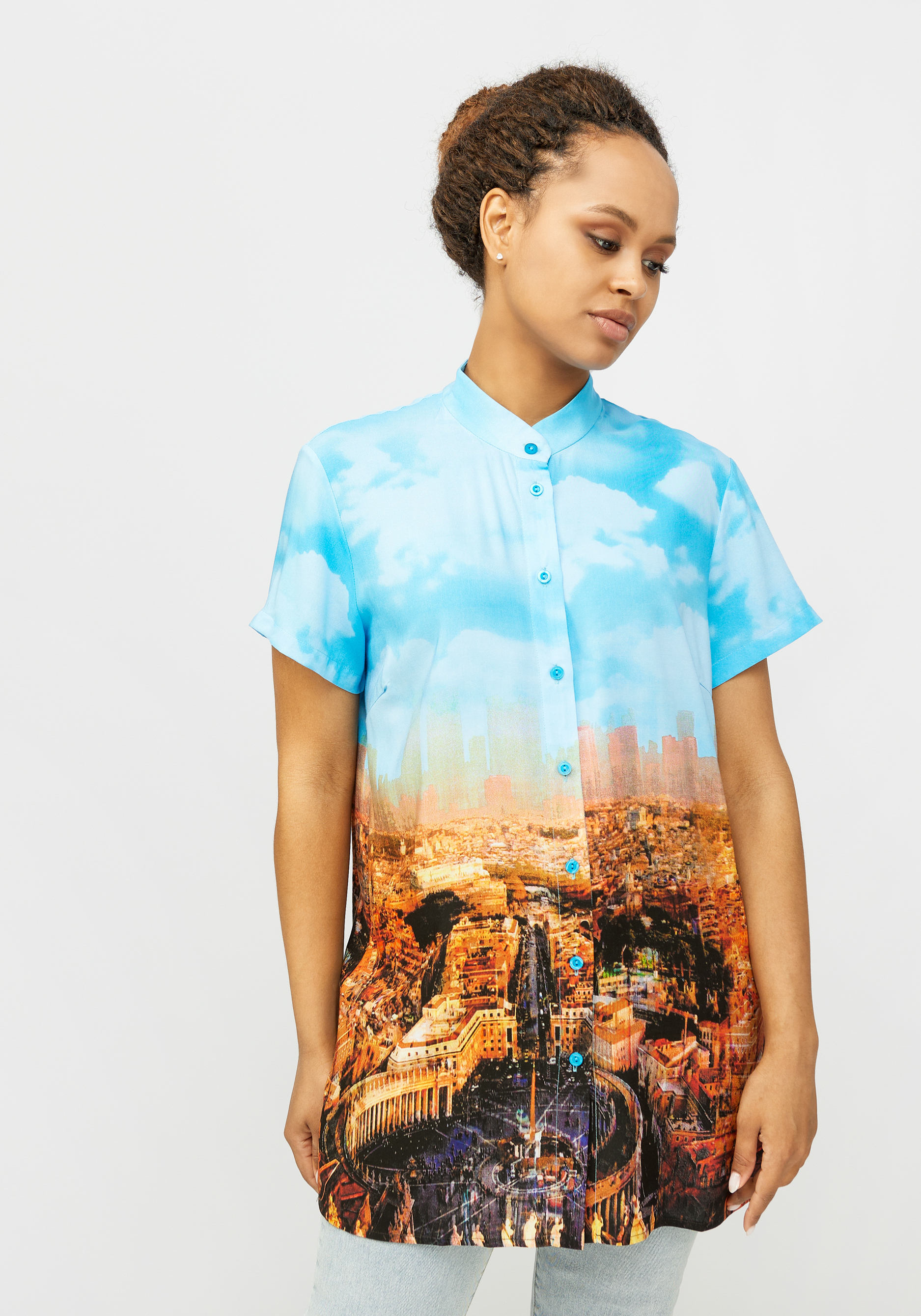 Рубашка женская "Беатриса" Синель, цвет мультиколор, размер 48 - фото 9