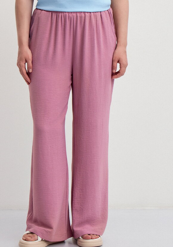 Брюки палаццо на резинке с карманами шир.  580, рис. 16