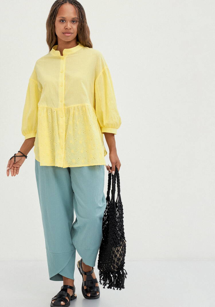 Блуза комбинированная с шитьём шир.  750, рис. 17