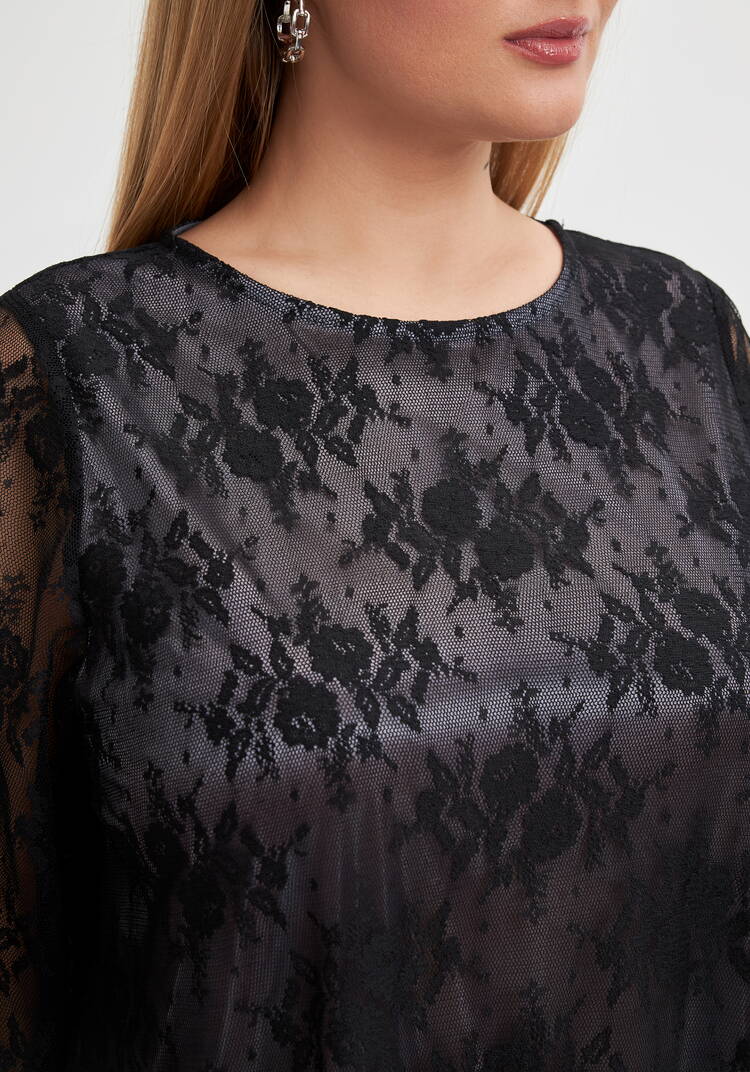 Платье кружевное с ярусом шир.  750, рис. 11