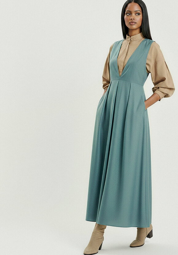 Сарафан с рюшей на спинке шир.  580, рис. 17