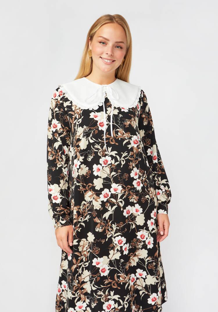 Платье принтованное со съемным воротником шир.  750, рис. 23