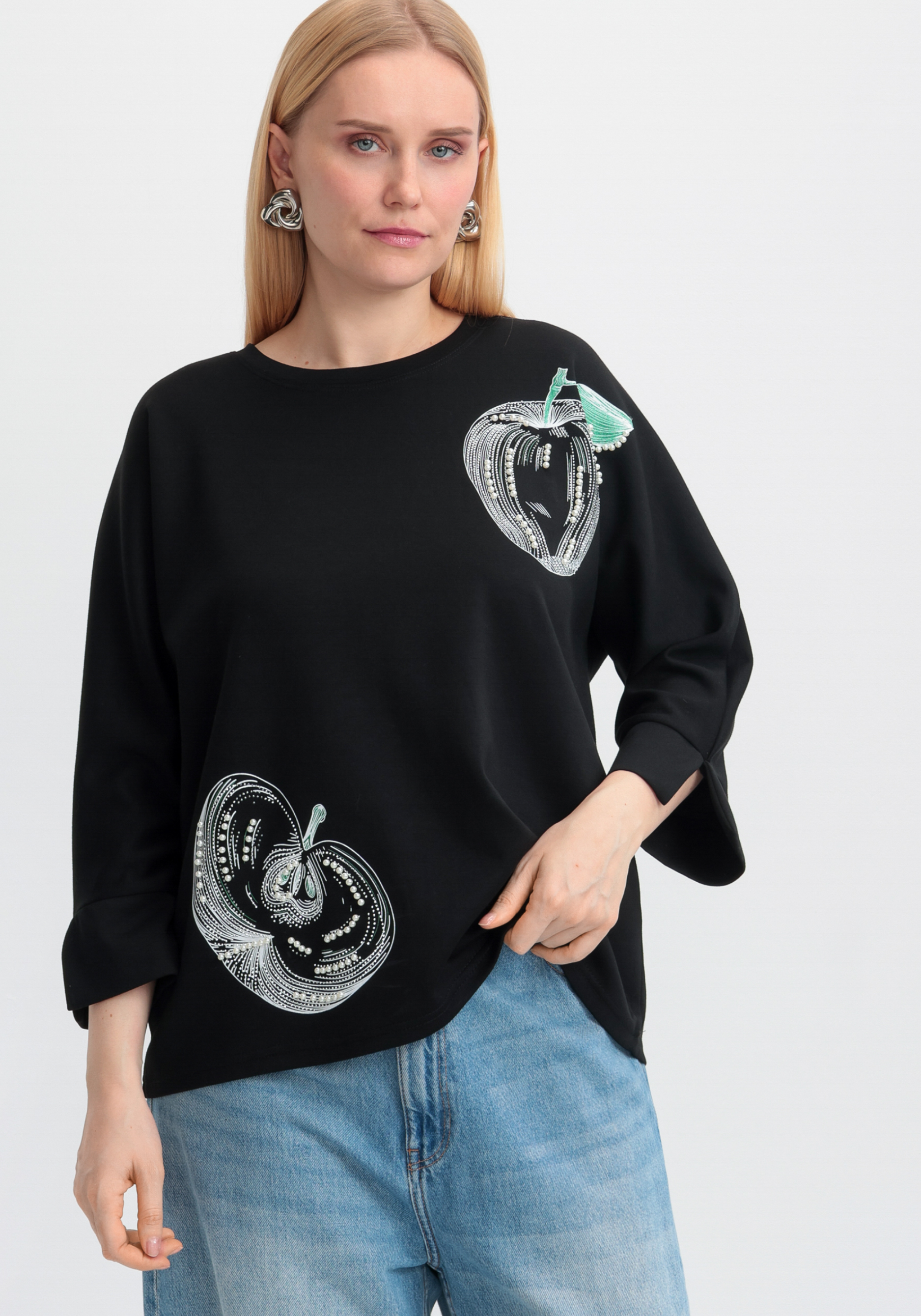 

Джемпер "Арья" с круглым вырезом, Черный