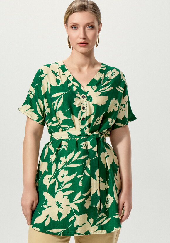 Туника на пуговицах с принтом шир.  580, рис. 4