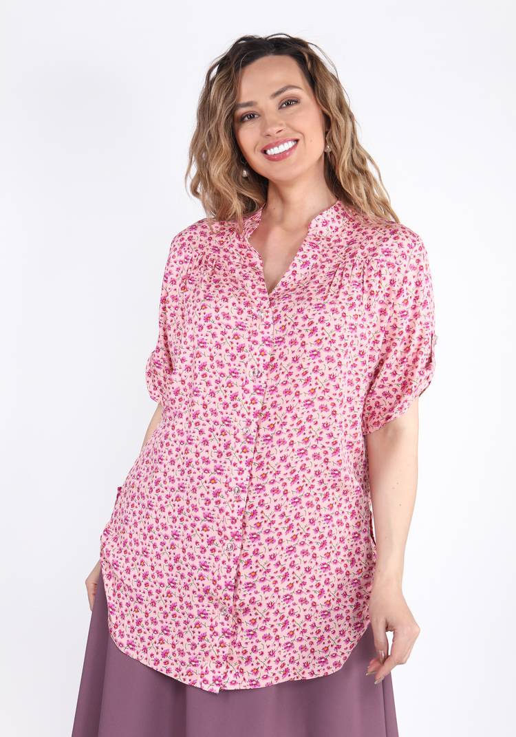 Блуза-рубашка Аленький цветочек шир.  750, рис. 9