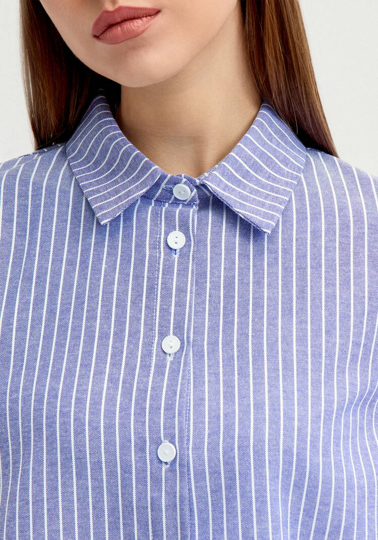 Блуза на пуговицах в вертикальную полоску шир.  750, рис. 22