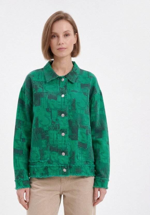 Джинсовая куртка с принтом Джерси шир.  580, рис. 7