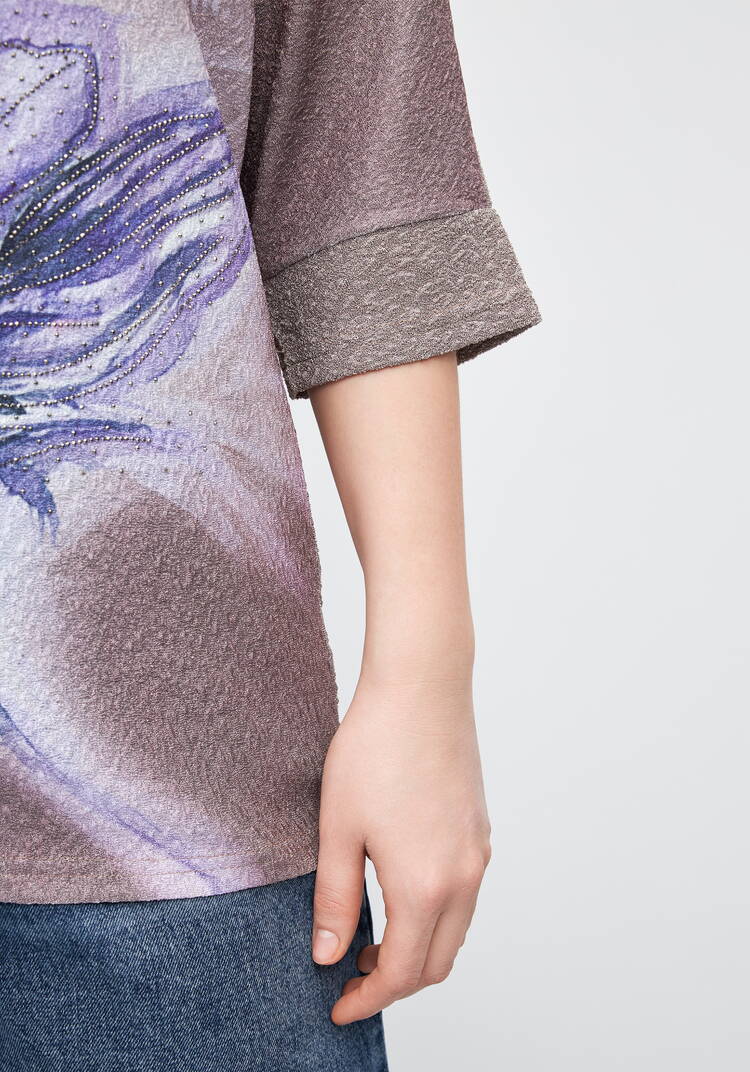 Блуза с цветочным принтом Инга шир.  750, рис. 18