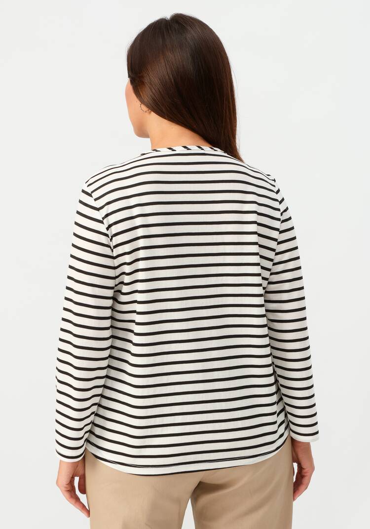 Лонгслив в полоску с патами на рукавах шир.  750, рис. 3