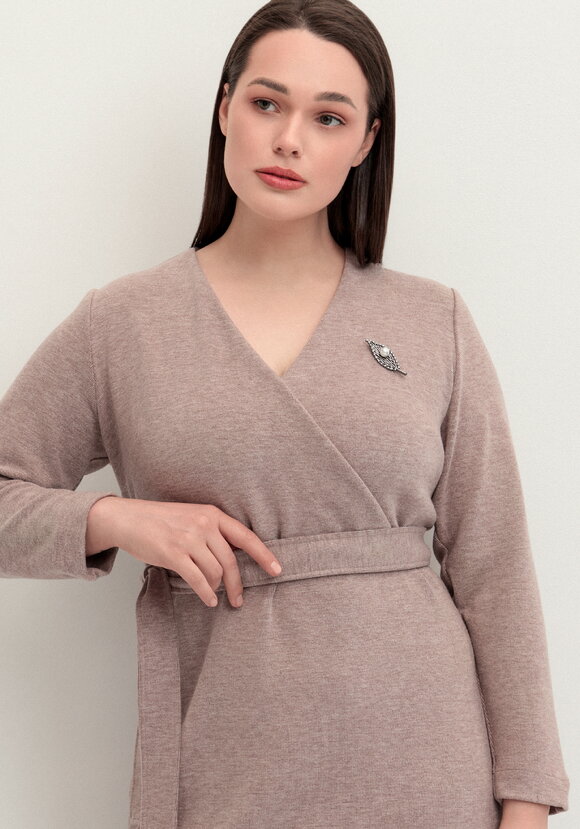 Платье трикотажное с поясом шир.  580, рис. 11