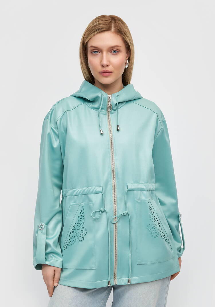 Ветровка с ажурным узором на карманах шир.  750, рис. 19