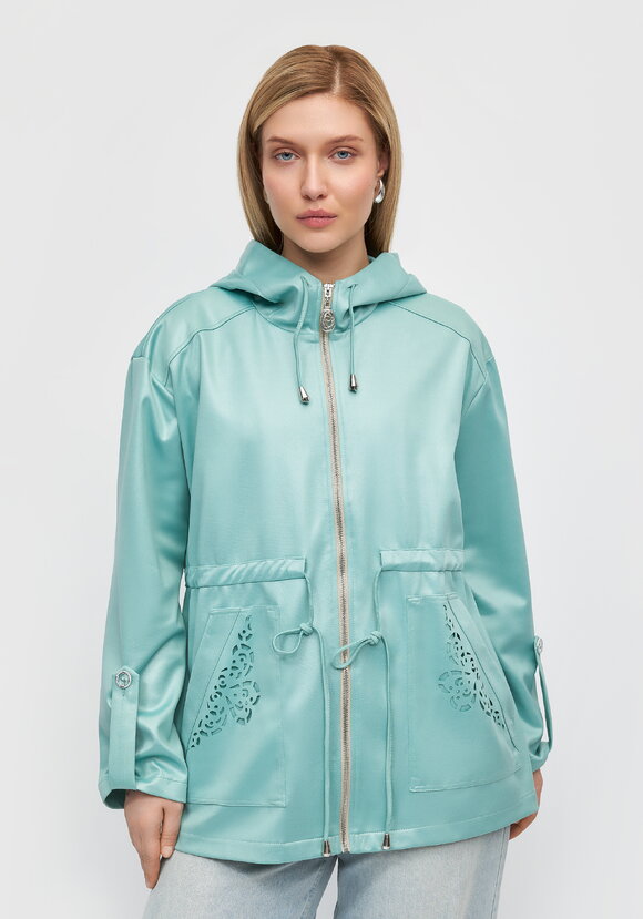 Ветровка с ажурным узором на карманах шир.  580, рис. 19