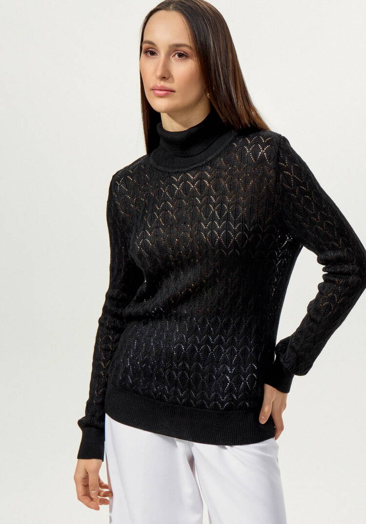 Свитер ажурный шир.  750, рис. 17