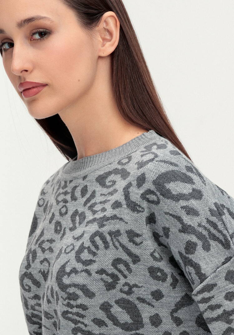 Джемпер с леопардовым принтом шир.  750, рис. 21