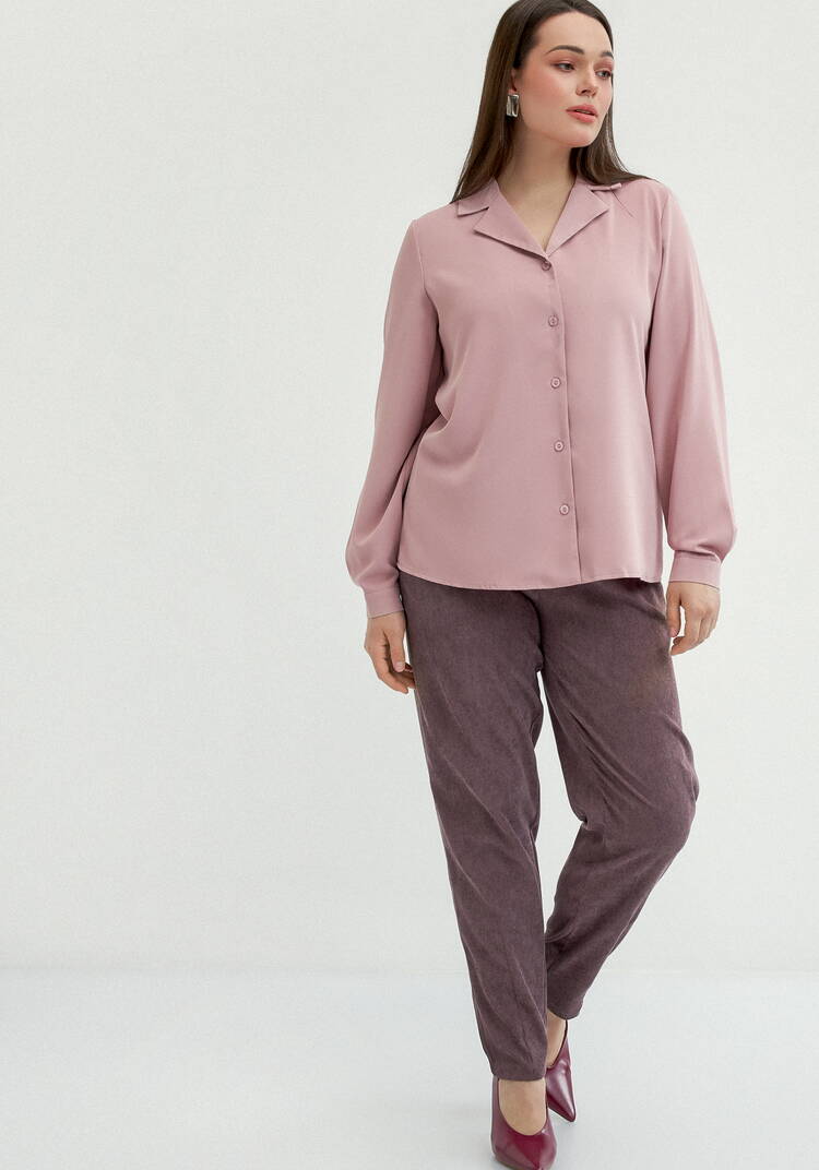 Блуза с отложным воротником с пуговицами шир.  750, рис. 15