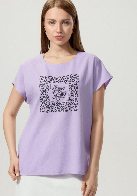 Топ с принтом свободного кроя шир.  580, рис. 4