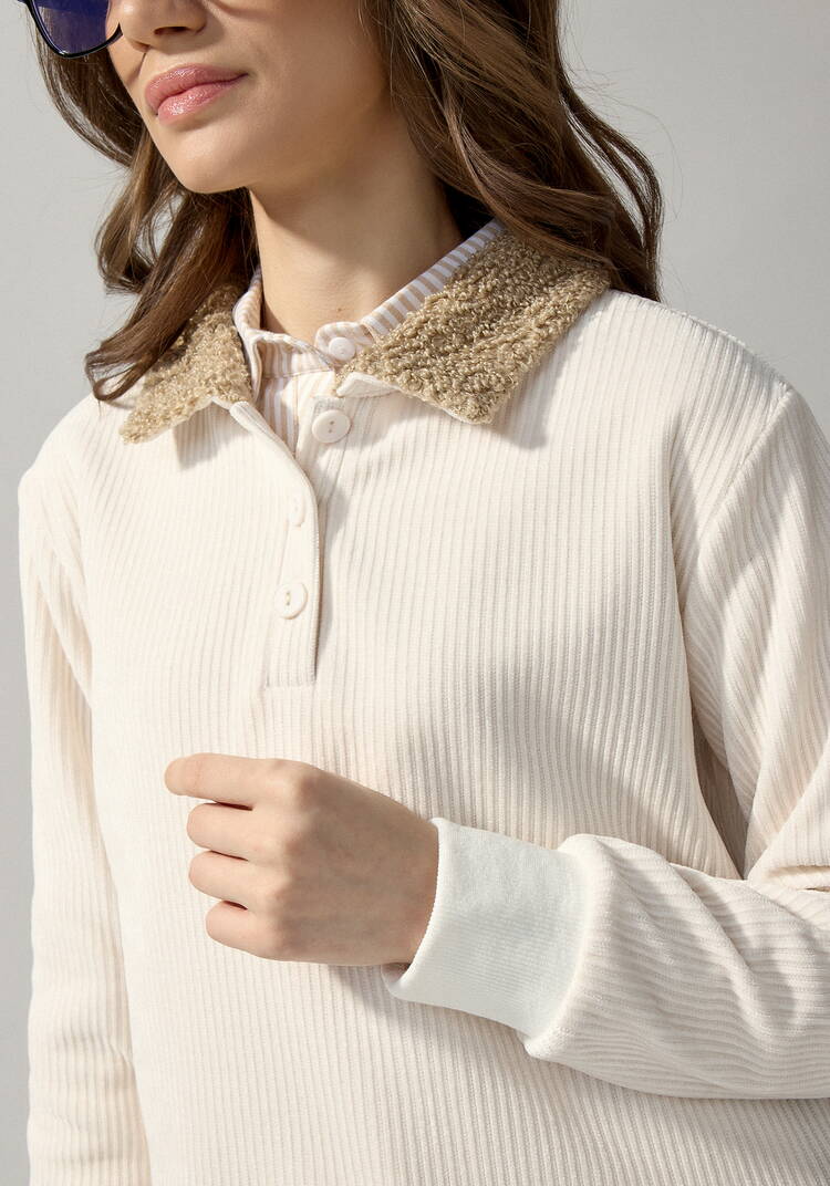 Поло с меховым воротником шир.  750, рис. 7