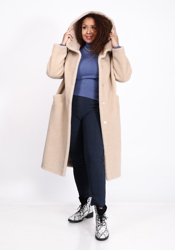 Пальто из шерсти мериноса с капюшоном шир.  580, рис. 7