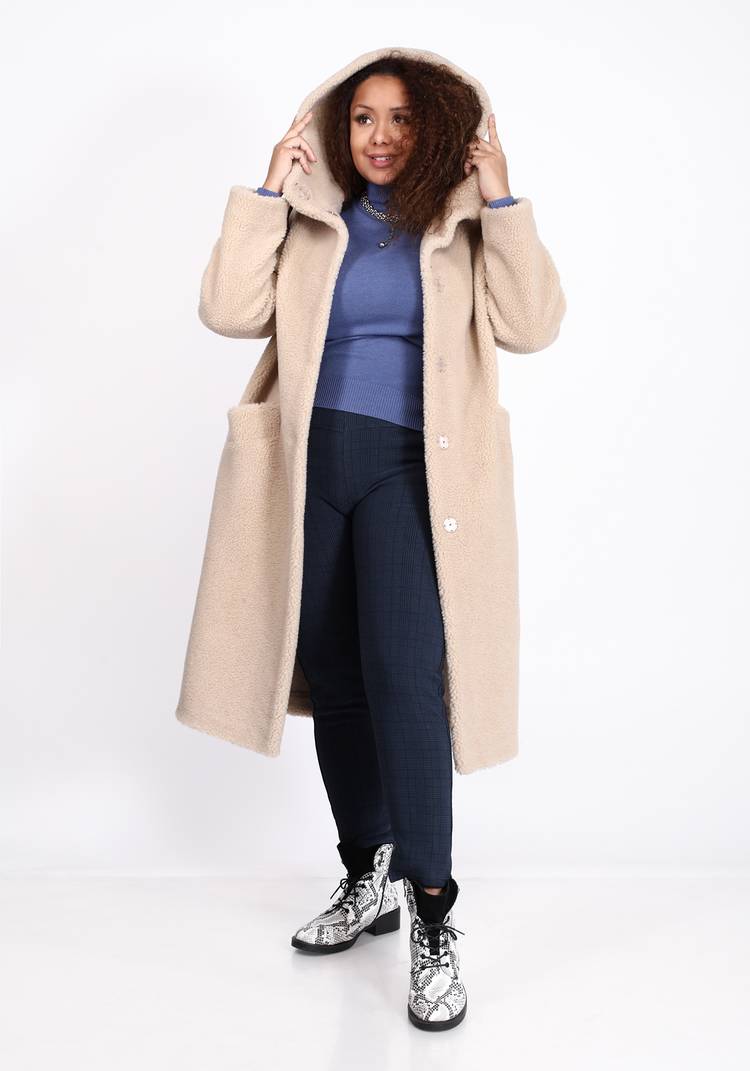 Пальто из шерсти мериноса с капюшоном шир.  750, рис. 7