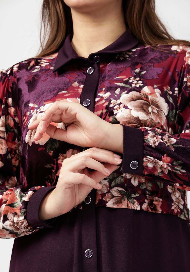 Платье из комбинированной ткани Джесс шир.  750, рис. 4