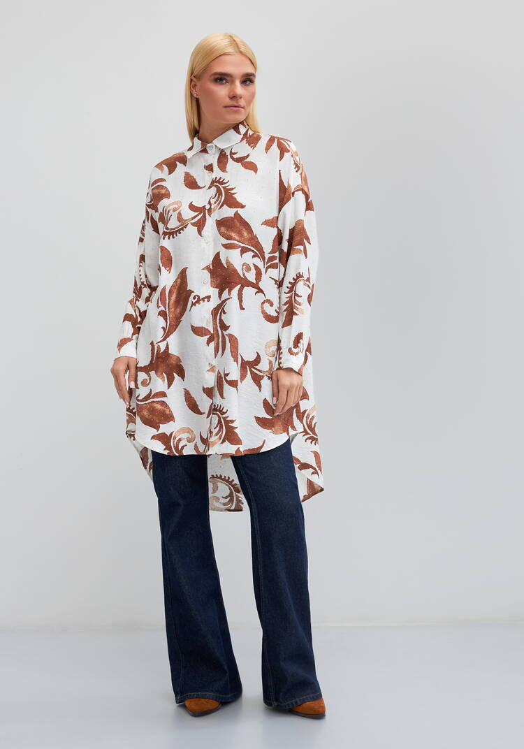 Туника с принтом на пуговицах Джейн шир.  750, рис. 10
