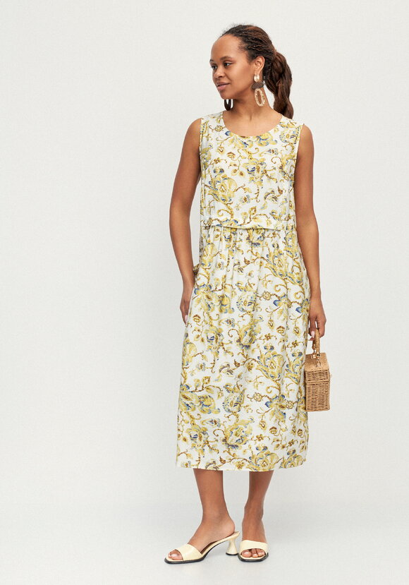 Сарафан изо льна с карманами Аурелия шир.  580, рис. 7