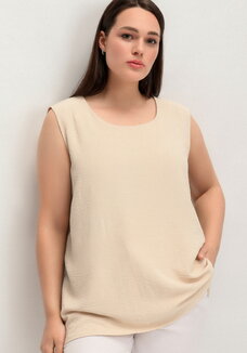 Топ свободного кроя с круглым вырезом