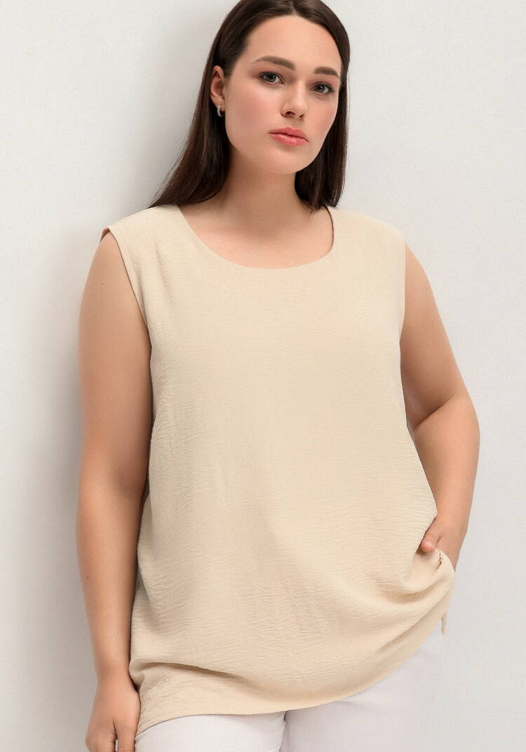 Топ свободного кроя с круглым вырезом шир.  750, рис. 9