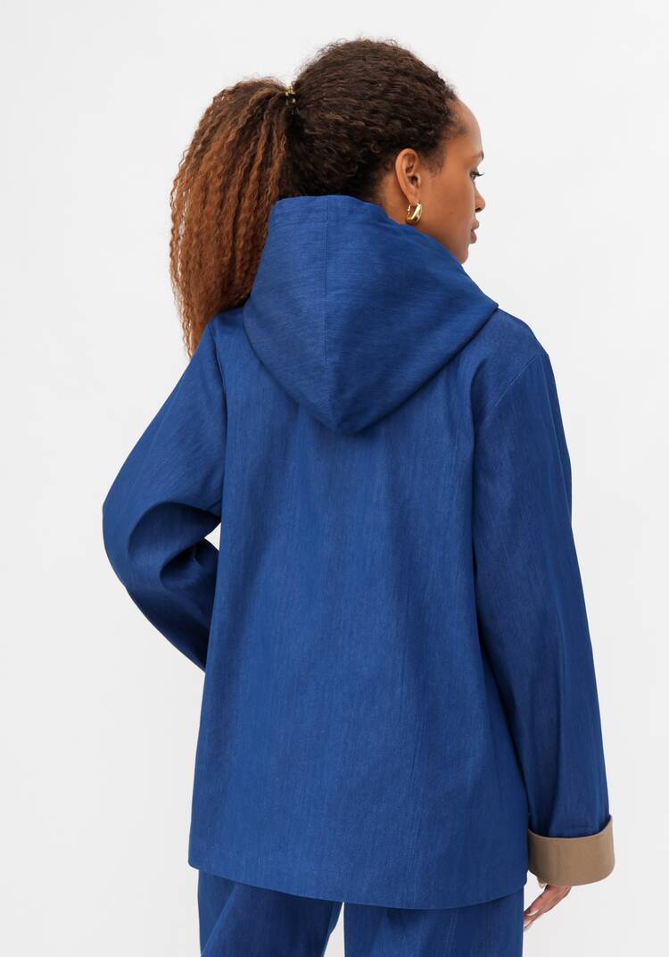 Куртка джинсовая на молнии с капюшоном шир.  750, рис. 3