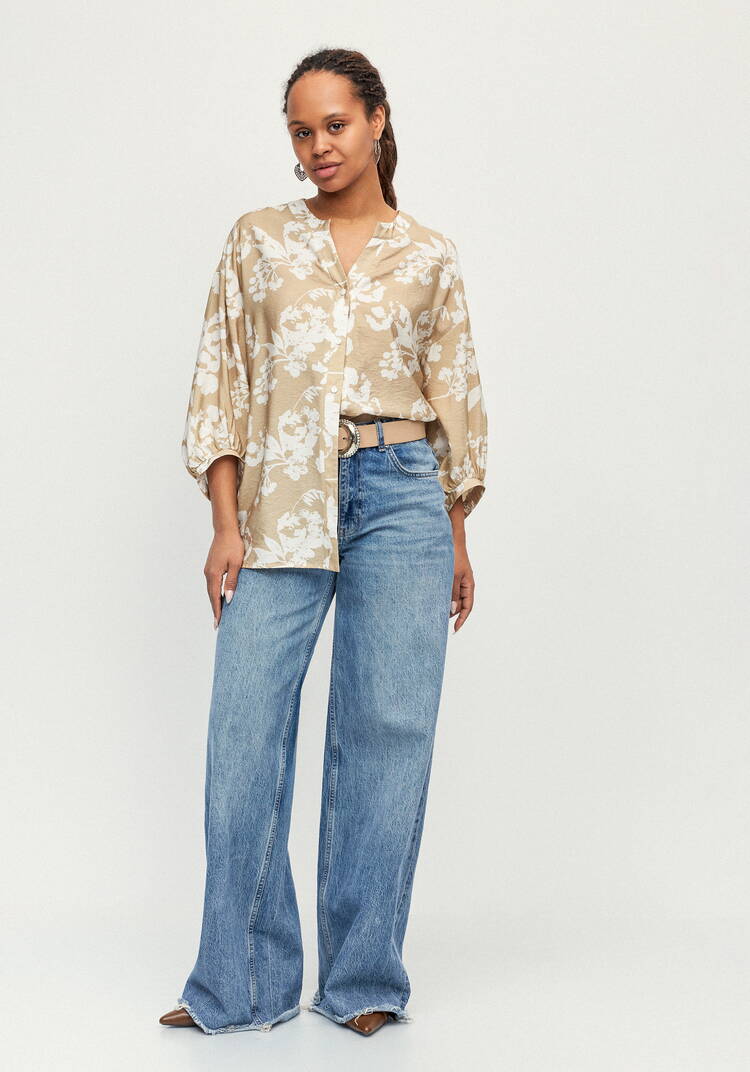 Блуза изо льна с принтом Эмилия шир.  750, рис. 7