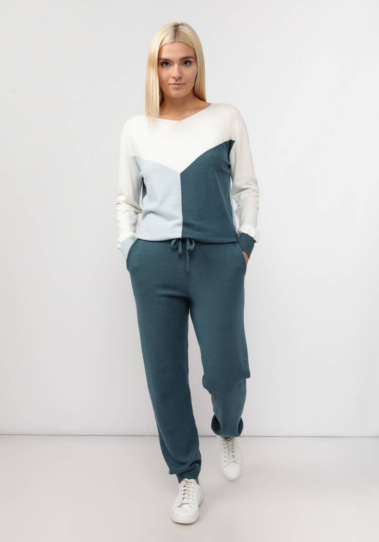 Брюки вязаные с высокой посадкой шир.  750, рис. 16