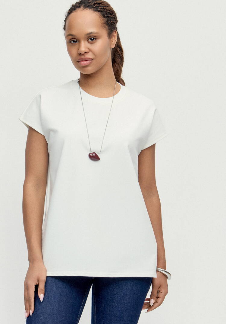 Футболка из трикотажа со спущенным плечом шир.  750, рис. 7