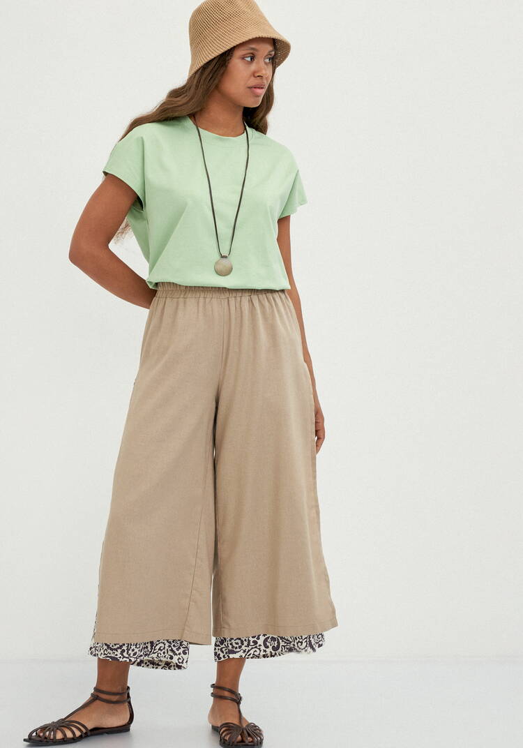 Брюки комбинированные длиной 7/8 шир.  750, рис. 7