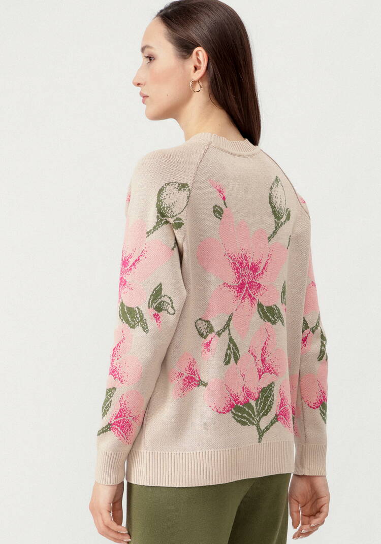 Джемпер с нежным цветочным орнаментом шир.  750, рис. 18