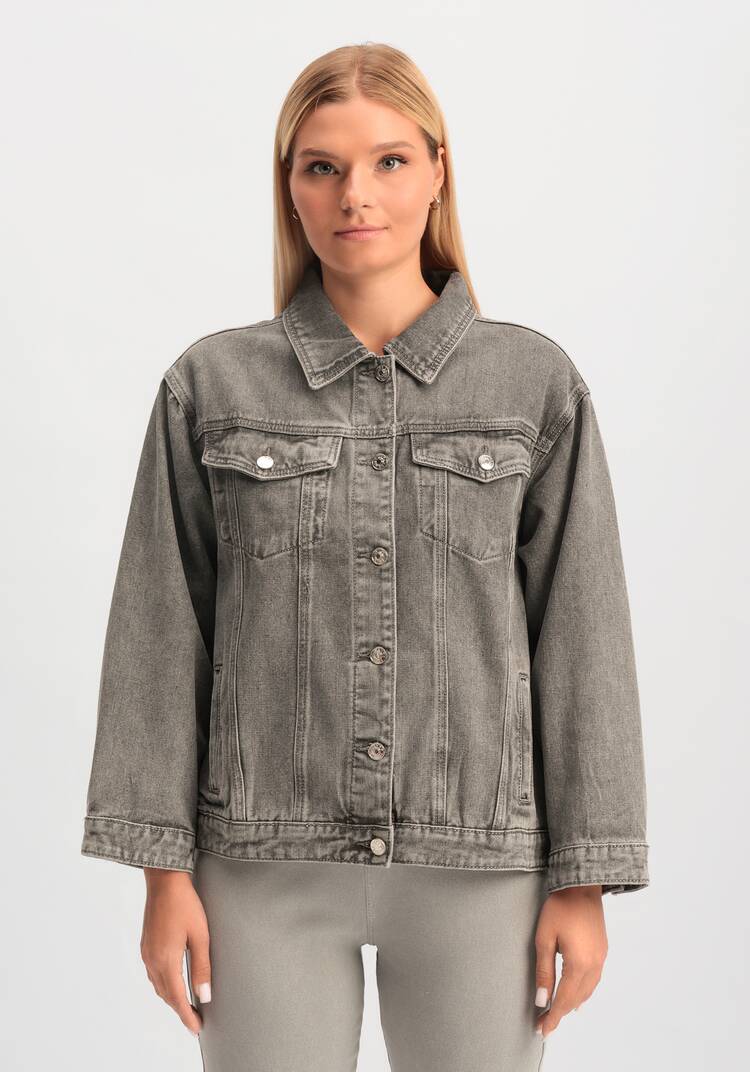 Джинсовая куртка Лора шир.  750, рис. 11