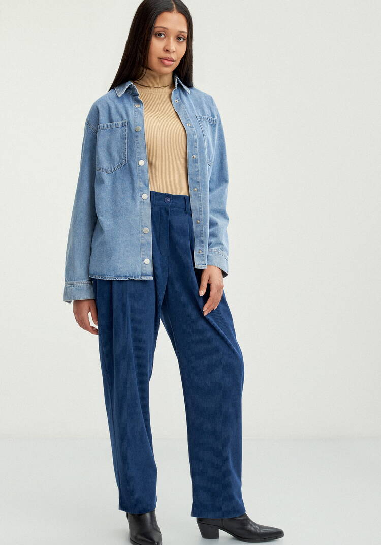 Брюки бананы с комфортным поясом шир.  750, рис. 1