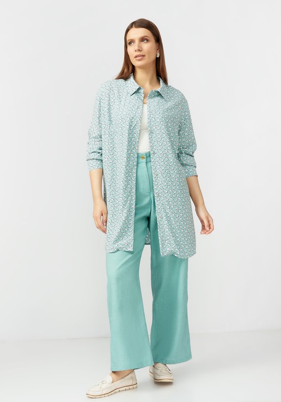 Блуза с отложным воротником на стойке шир.  580, рис. 14