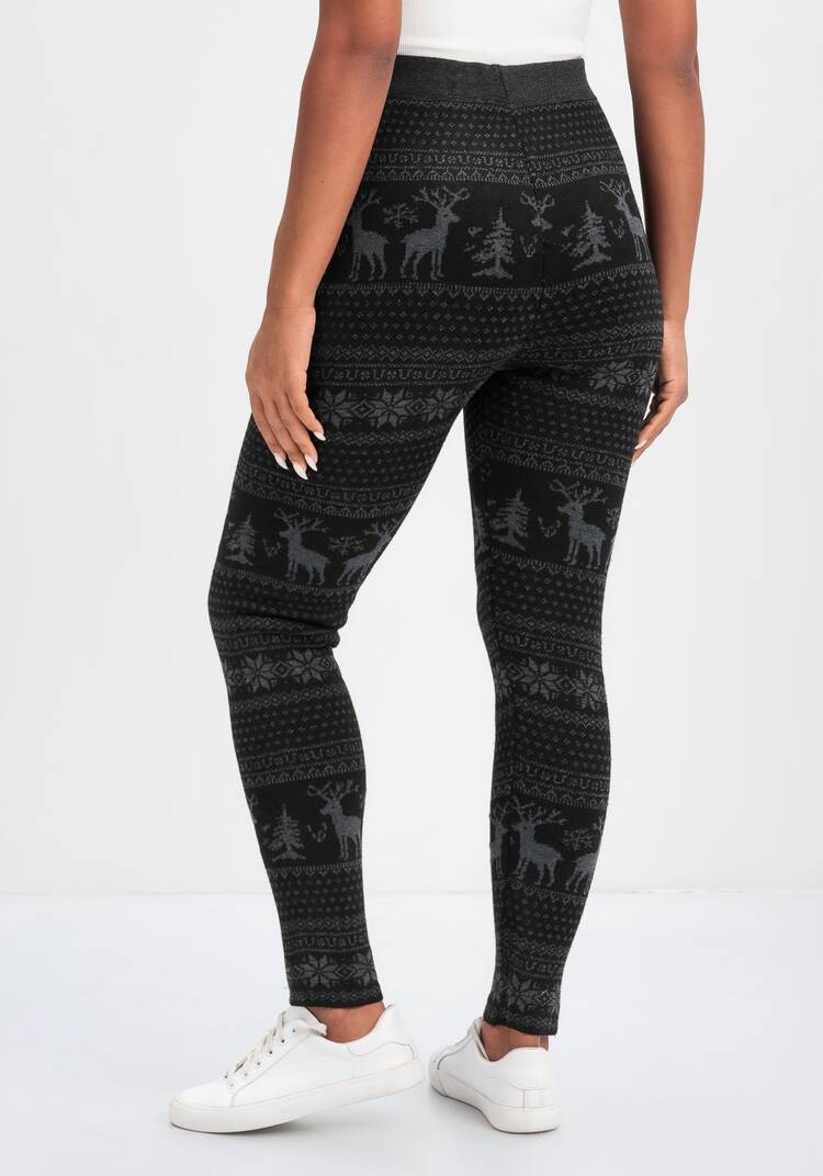 Леггинсы с начесом и зимним орнаментом шир.  750, рис. 15