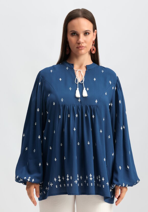 Блуза в стиле бохо шир.  580, рис. 14