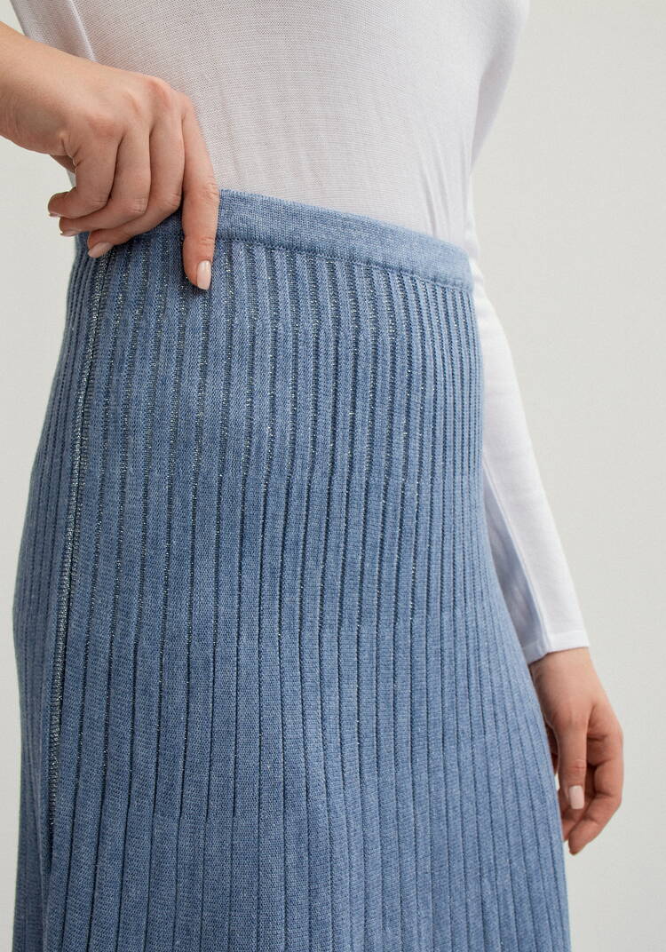 Юбка фактурная в вертикальную полоску шир.  750, рис. 26