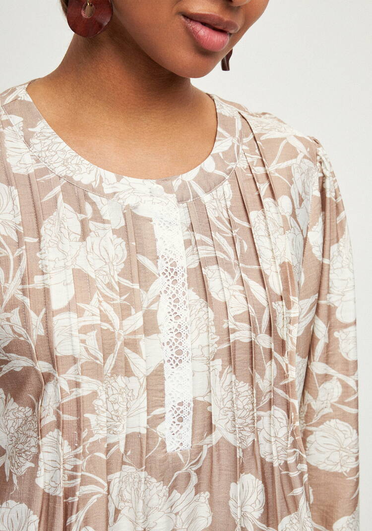 Платье с вставками кружева Катрин шир.  750, рис. 5